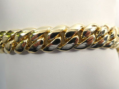 14 mm 18k Gold Filled Monaco Link Bracelet