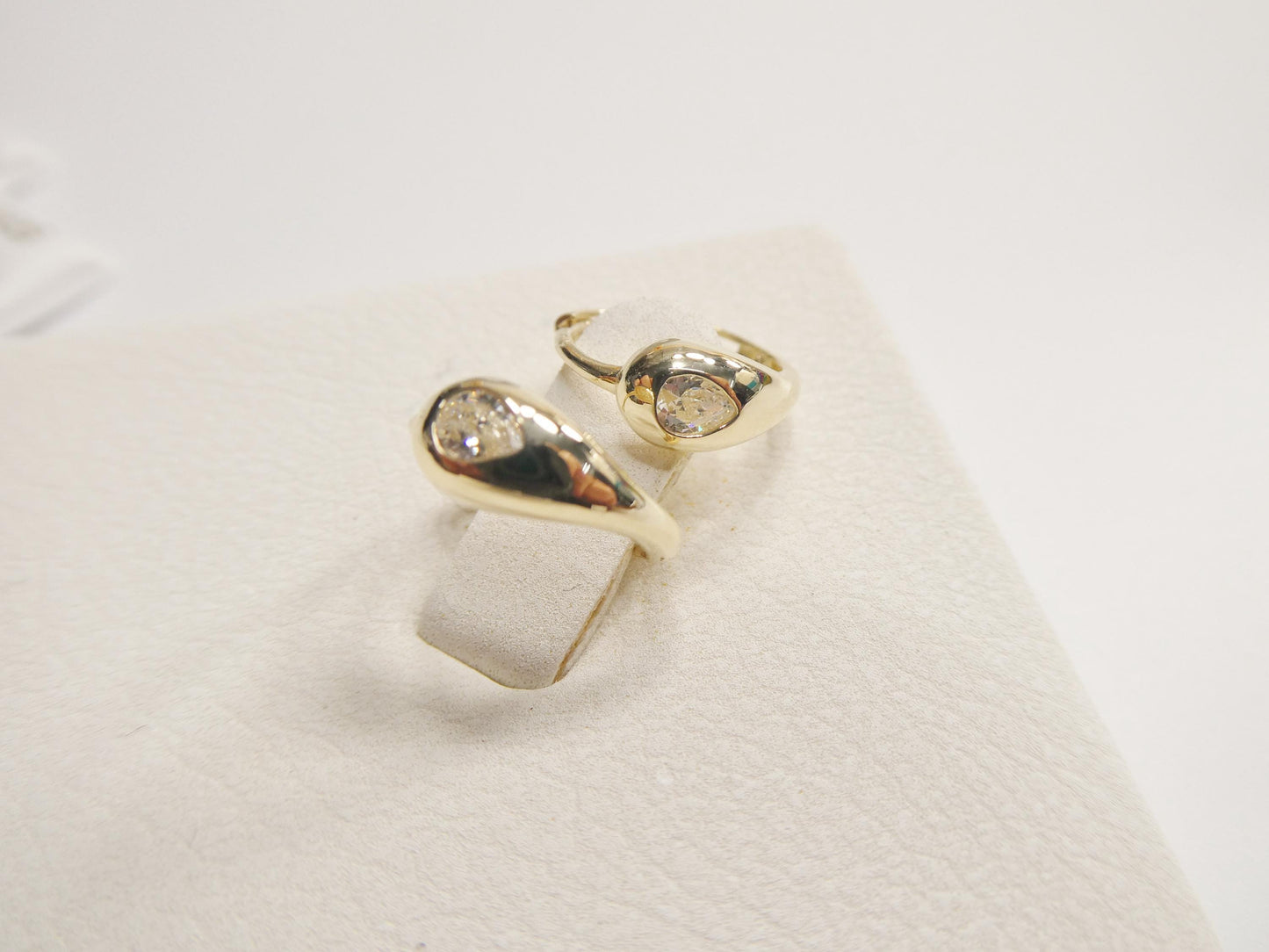real 10k solid yellow gold designer earrings