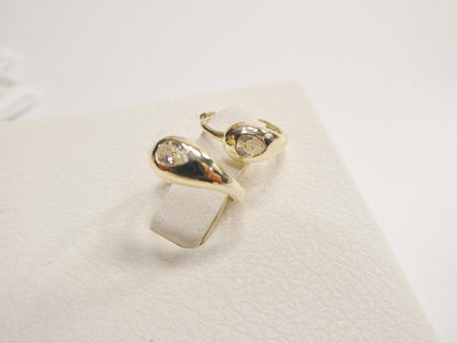 Real 10k Solid Yellow Gold Designer Earrings