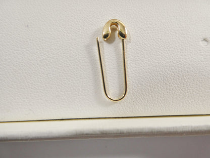 14k Real Solid Yellow Gold Plain Polish Pin Brooch