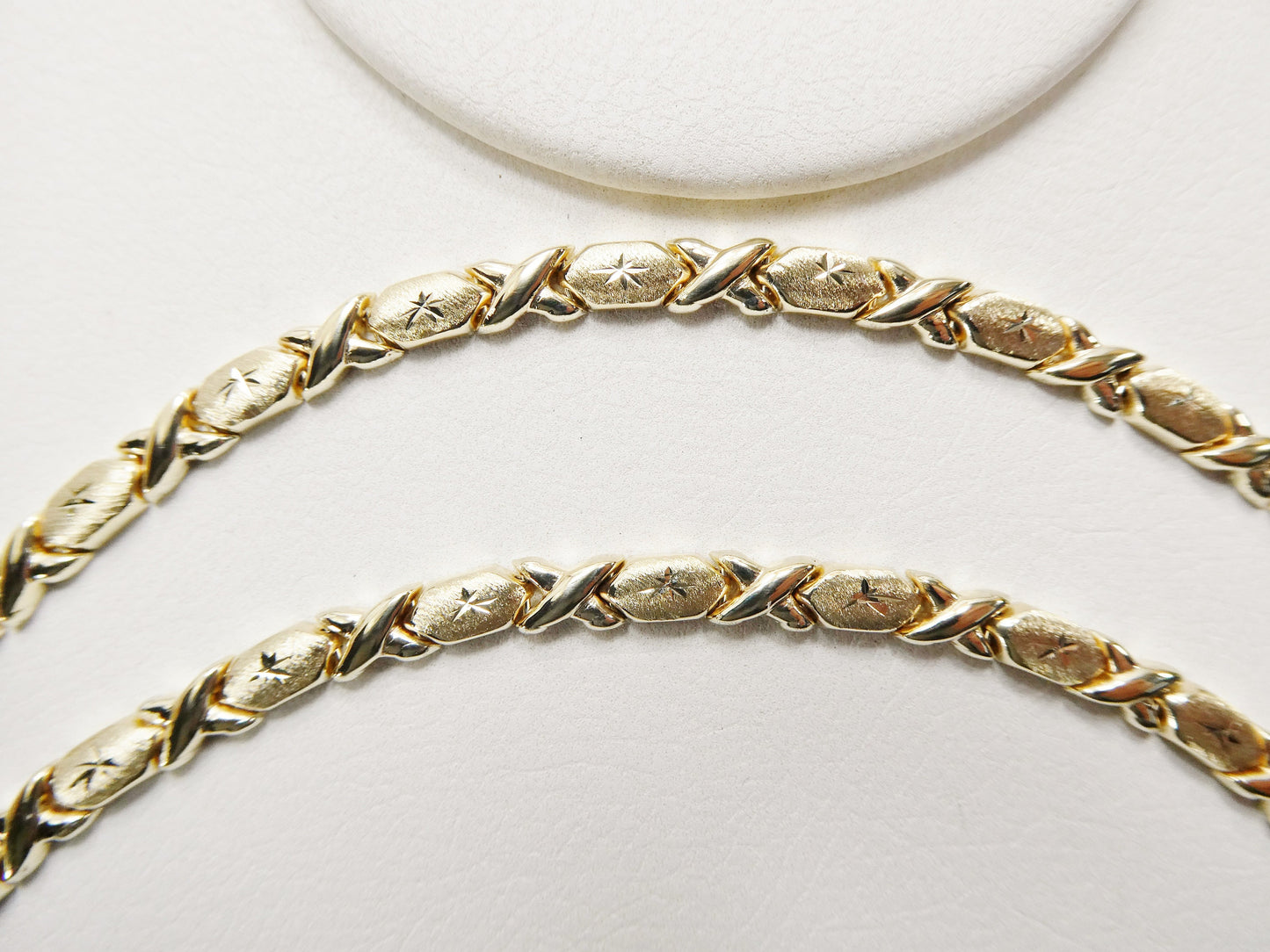 real 10k solid yellow gold 5.5/ 6.5 inch children/women xo bracelet