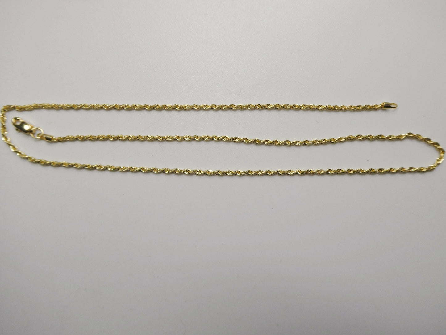 real 14k solid yellow gold rope chain women men necklace