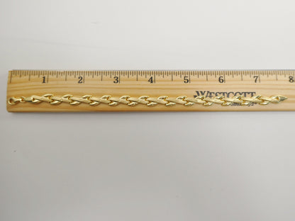 7.50 Inch Real 925 Sterling Silver XO Style 14k Gold Tone Finish