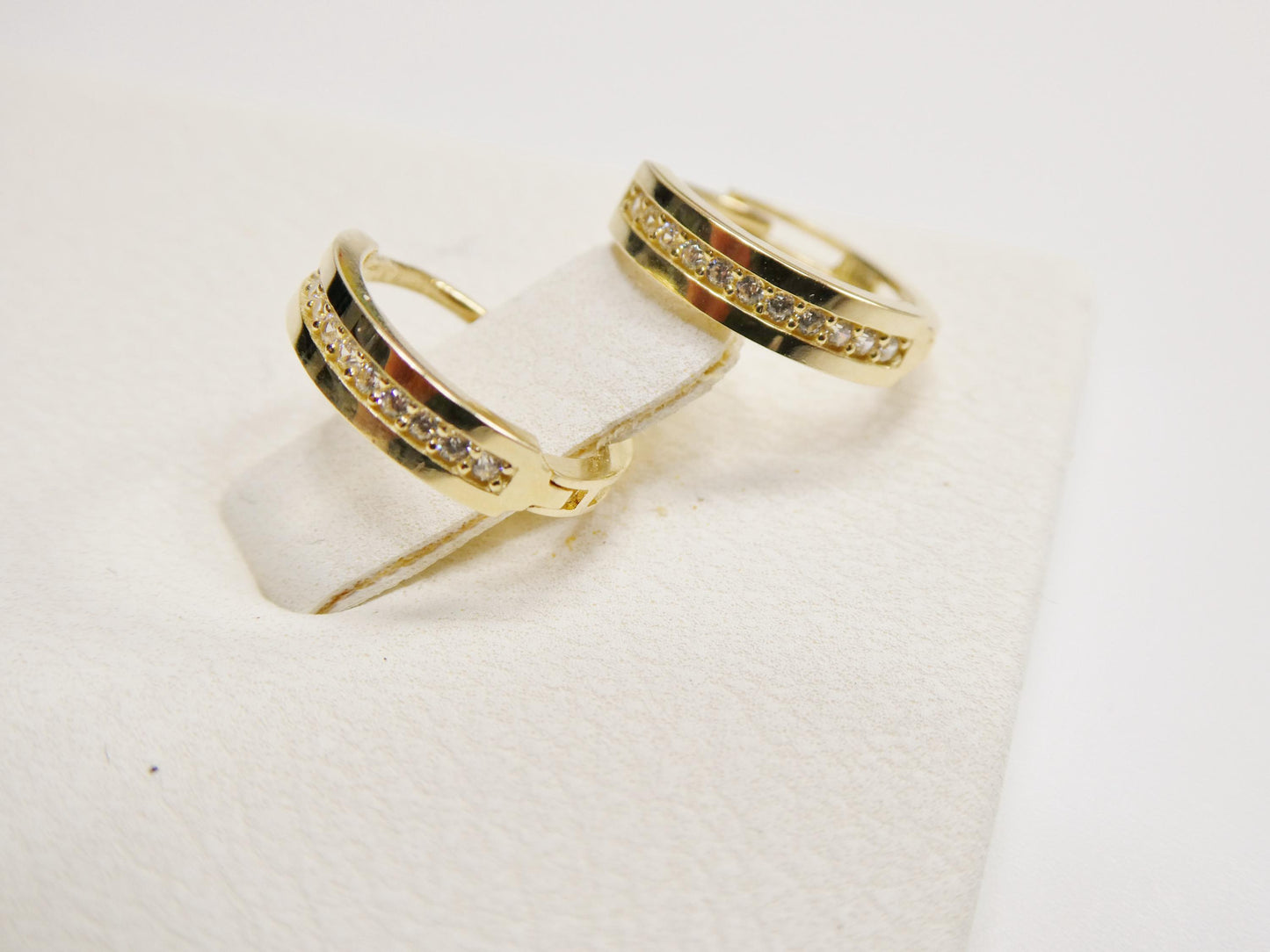 real 10k solid yellow gold designer earrings