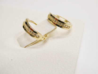 Real 10k Solid Yellow Gold Designer Earrings