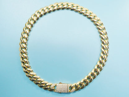 14mm 18k Gold Filled Monaco Necklace Choker Necklace 18" 20"24" Length