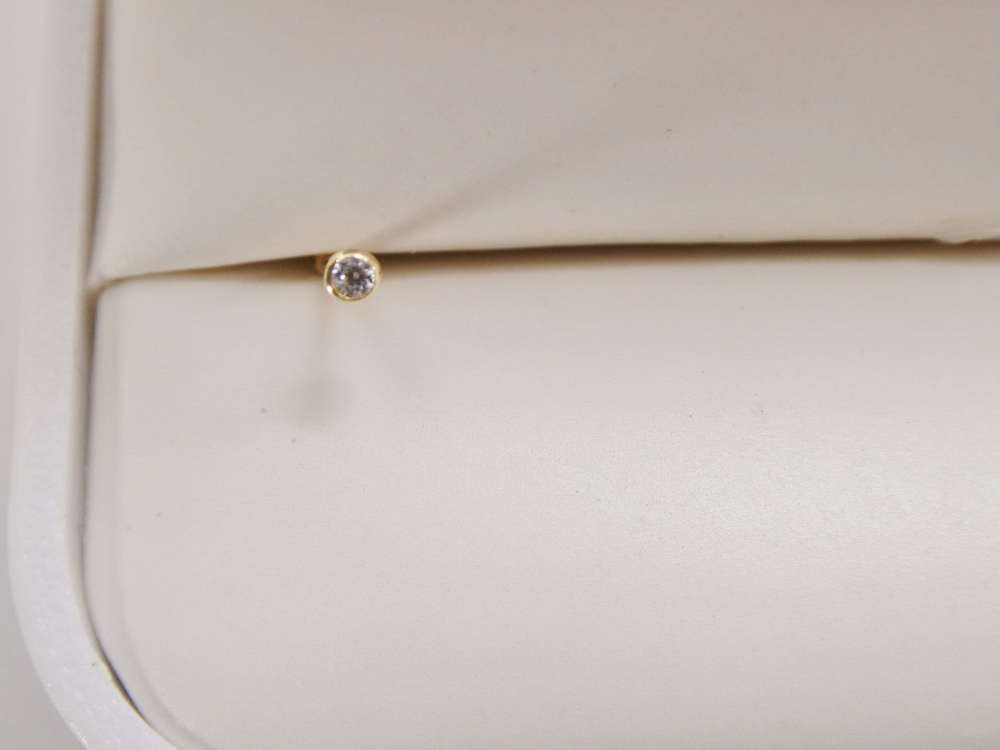 14k real solid yellow gold long post nose ring