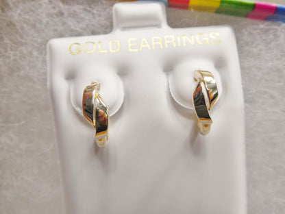 Real 10k Solid Yellow Gold Designer Earrings