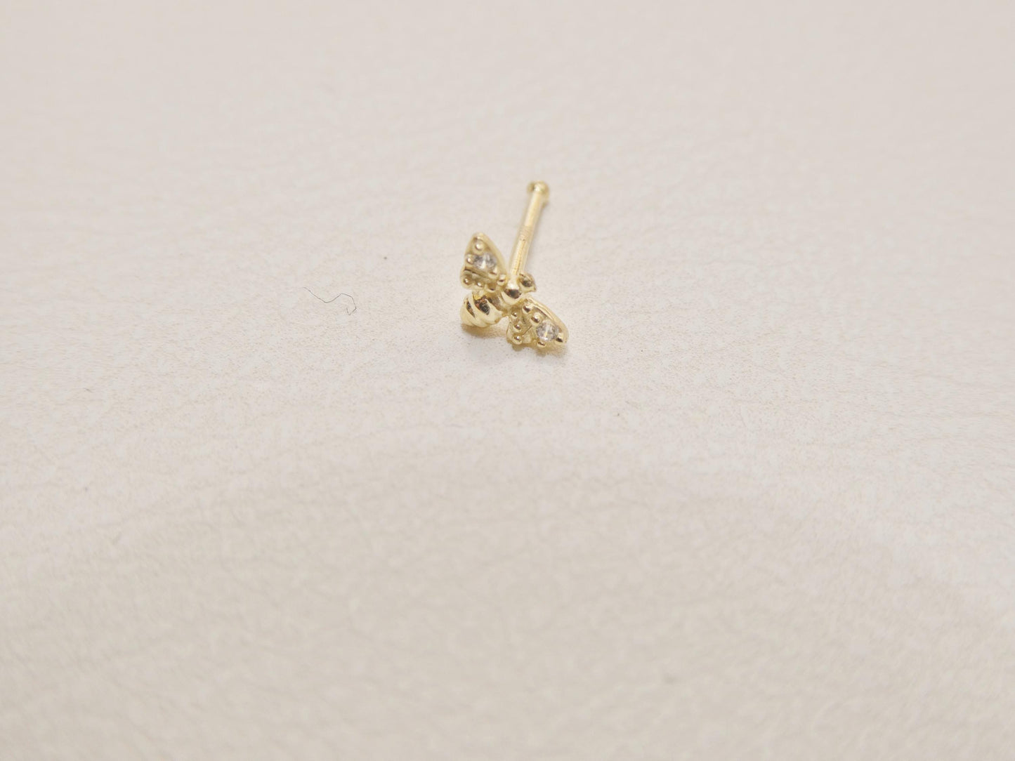 14k real solid yellow gold honeybee nose rings