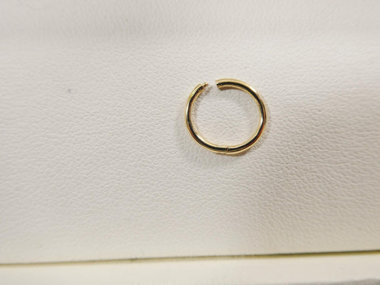 14k Real Solid Yellow Gold Hoop Earring Cartilage Daith Ring Piercing