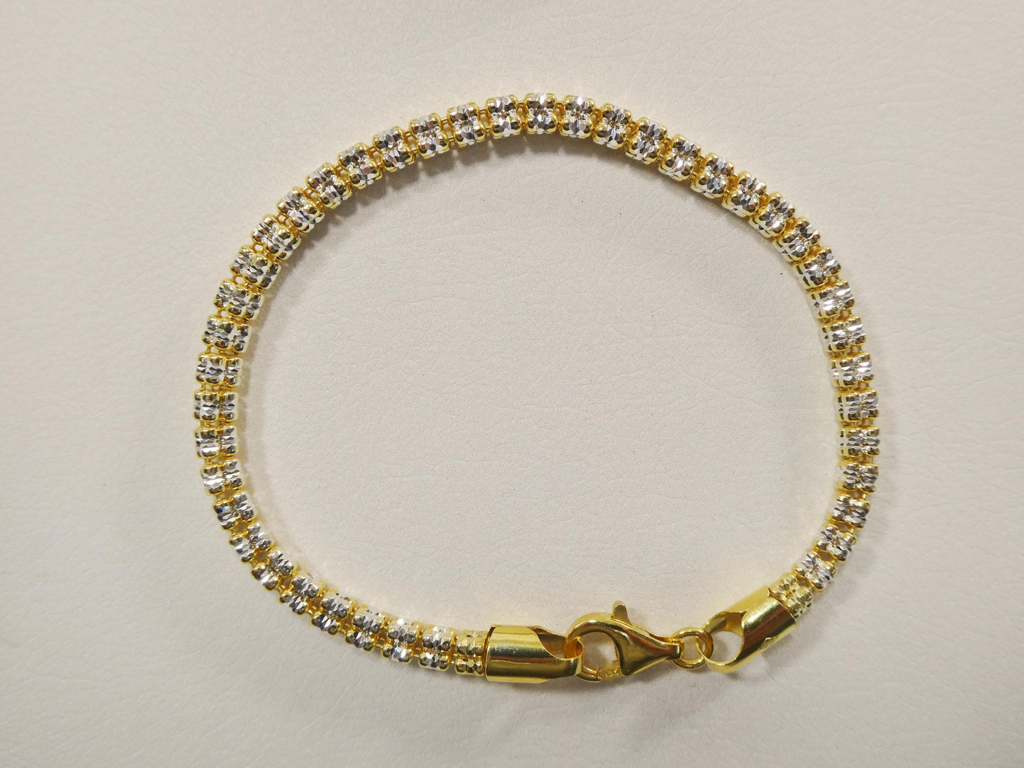 real 925 sterling silver 4 line diamond cut ice link chain necklace