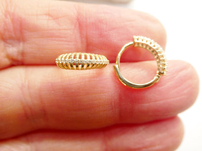 Real 10k Solid Yellow Gold Designer Earrings