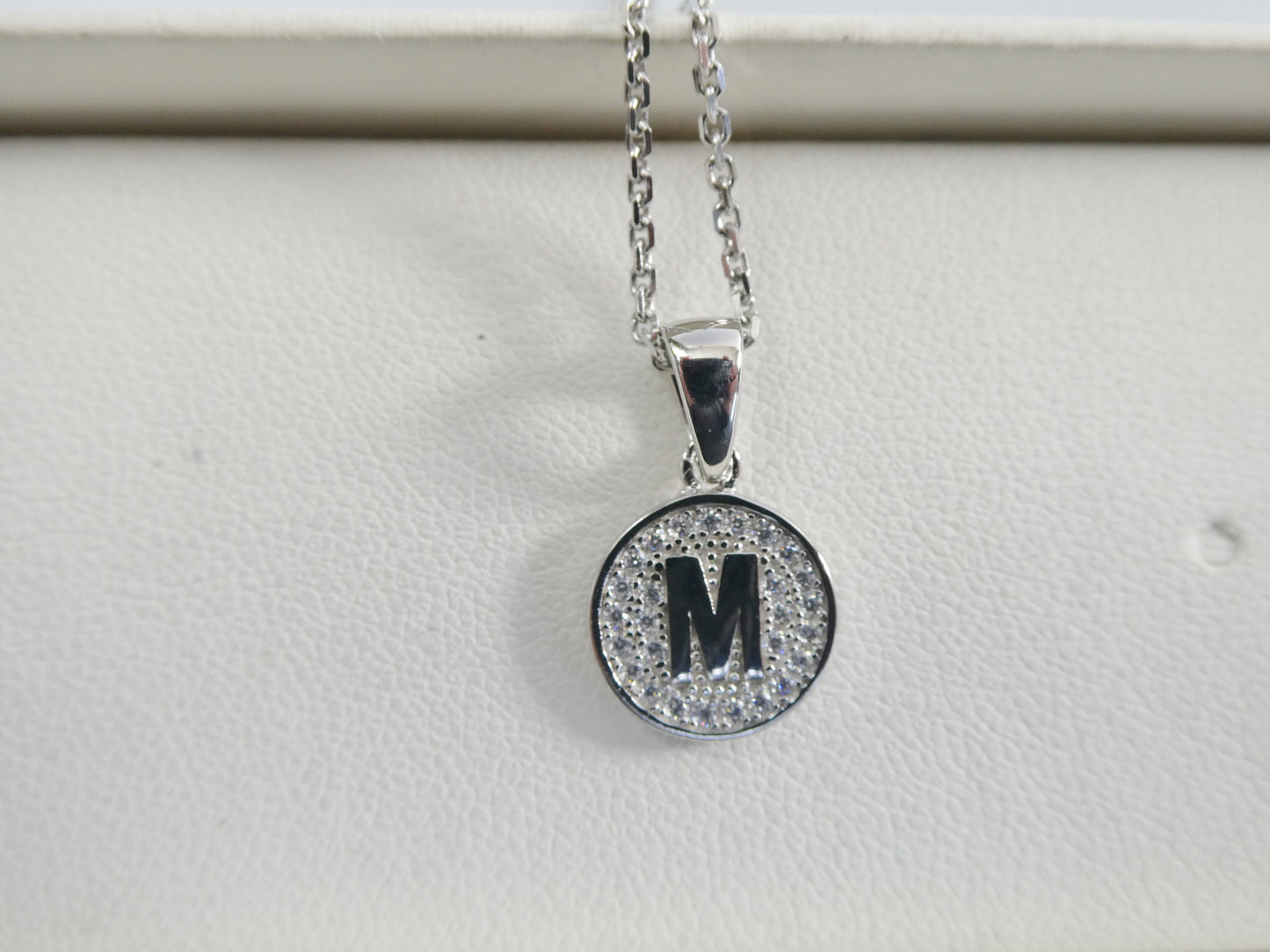 real 925 sterling silver initial pendent with 16 inch cable chain