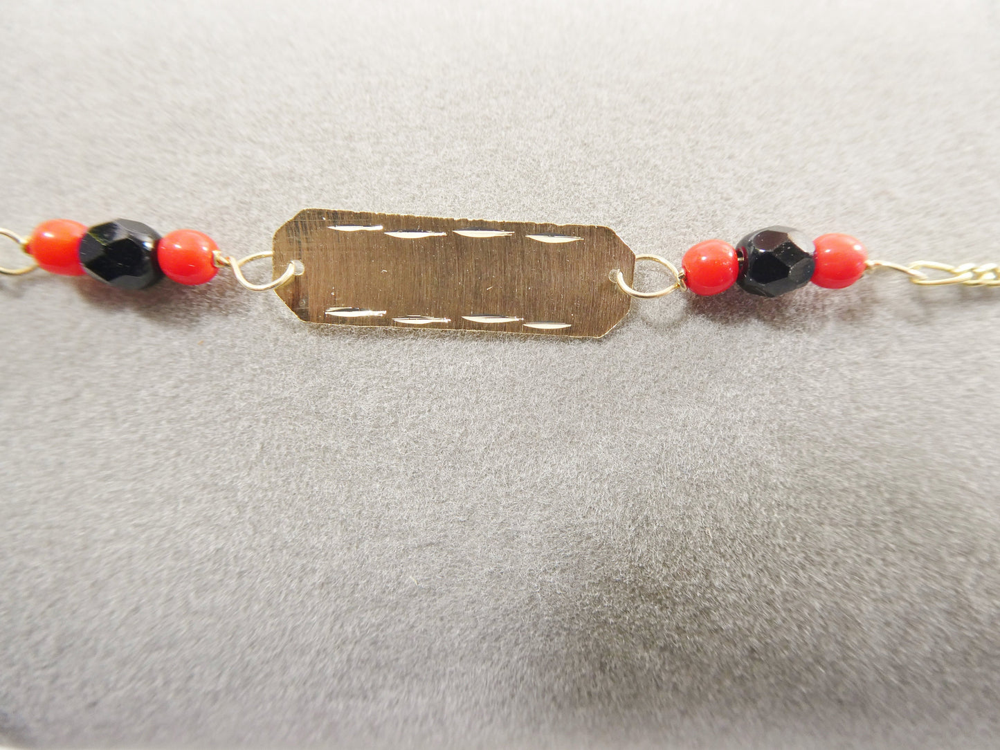 real 10k solid yellow gold 5 inch azabache boy girl baby bracelet