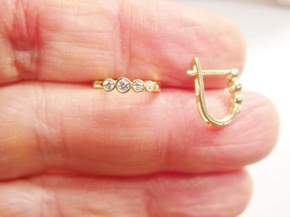Real 10k Solid Yellow Gold Designer Earrings