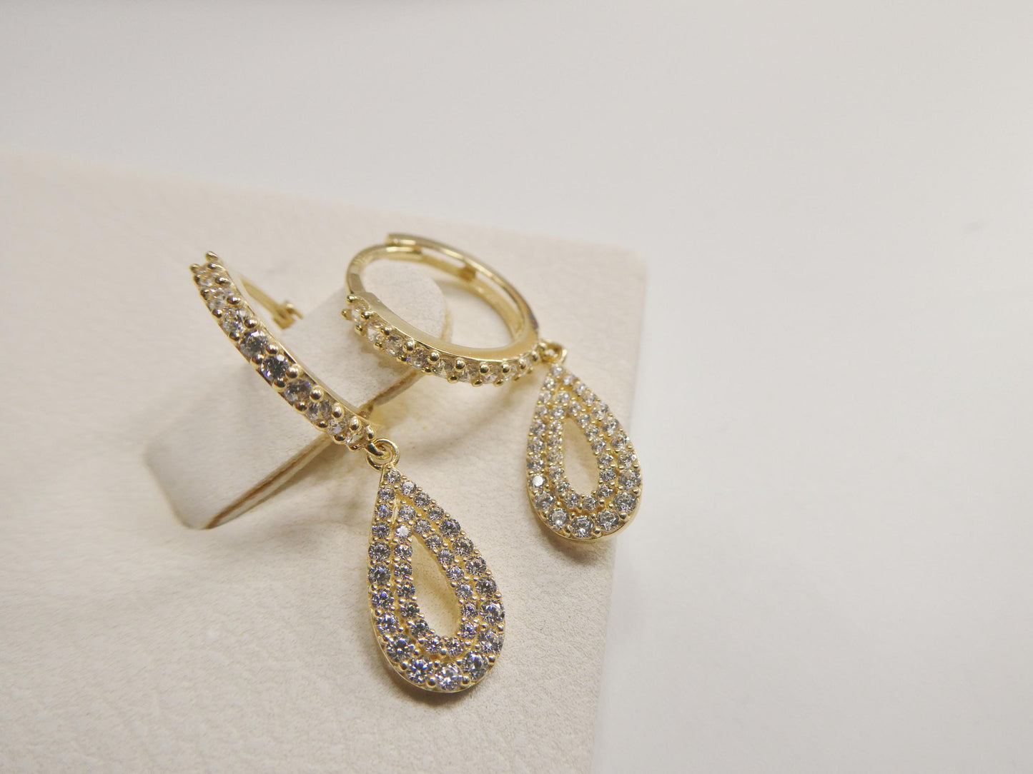 real 10k solid yellow gold designer earrings