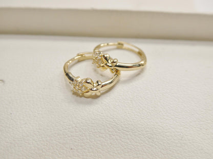 Real 10k Solid Yellow Gold Designer Earrings