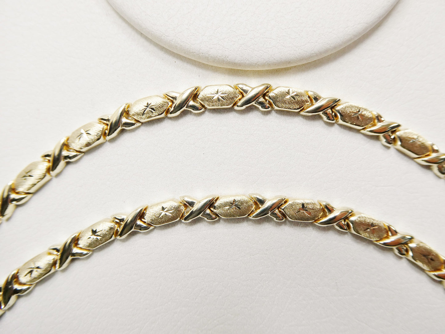 real 10k solid yellow gold 5.5/ 6.5 inch children/women xo bracelet