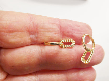 Real 10k Solid Yellow Gold Designer Earrings