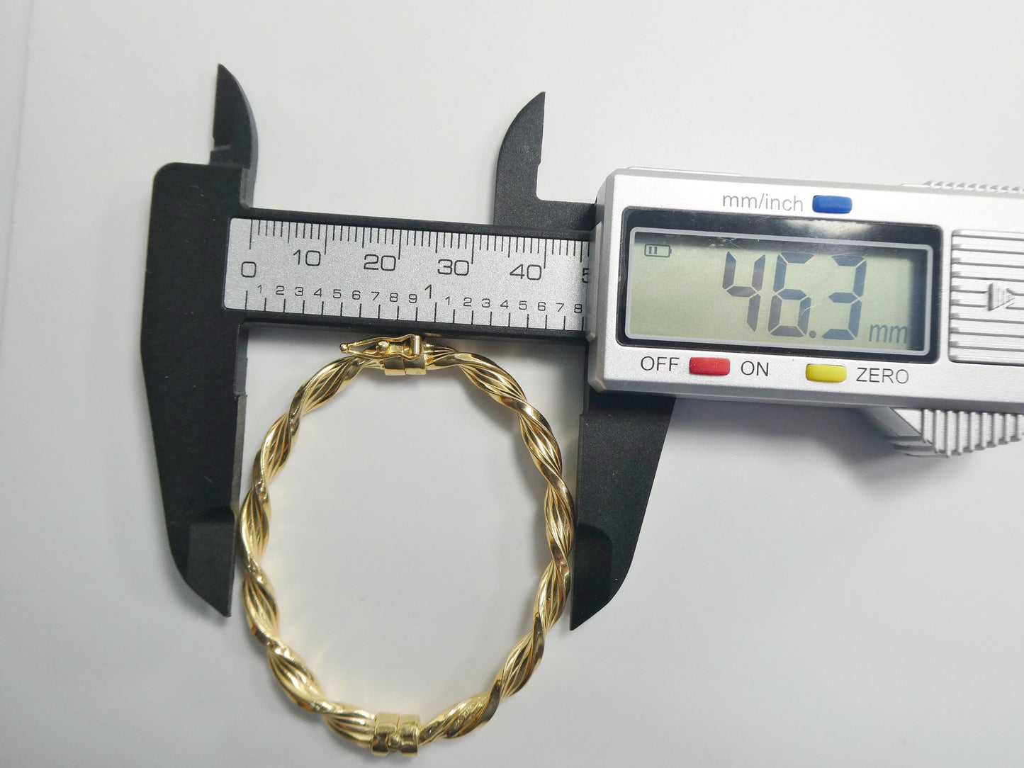 925 sterling silver baby children twist bangle bracelet yellow gold color finish