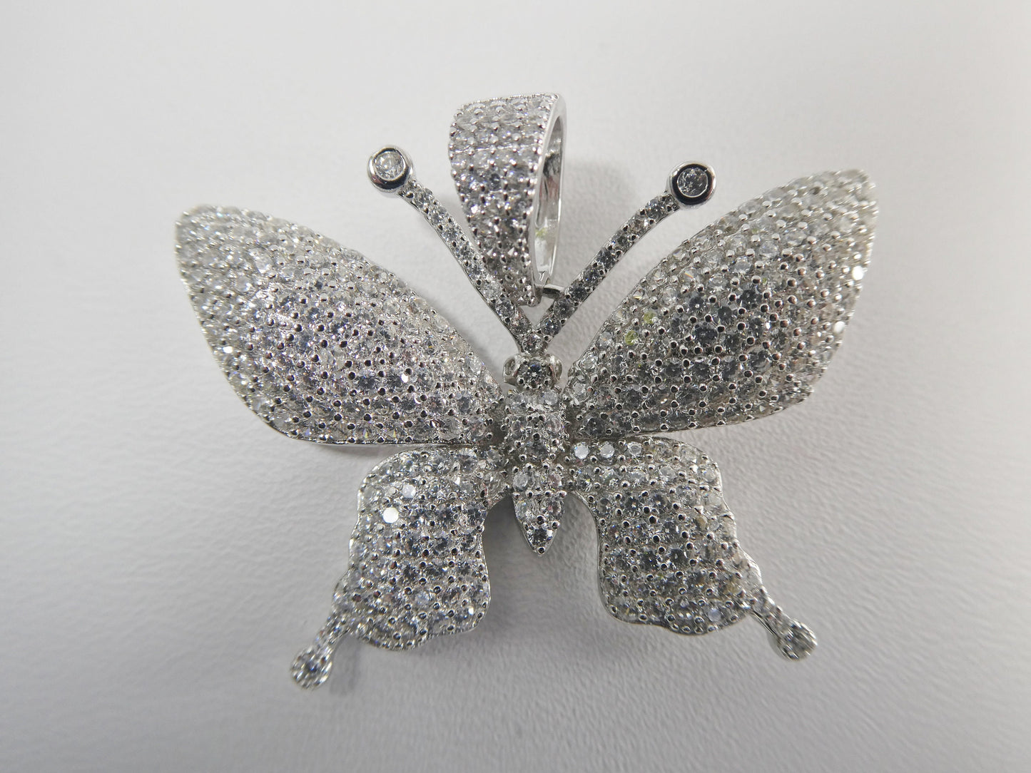 real solid 925 sterling silver large butterfly  pendent