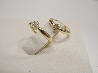 Real 10k Solid Yellow Gold Designer Earrings