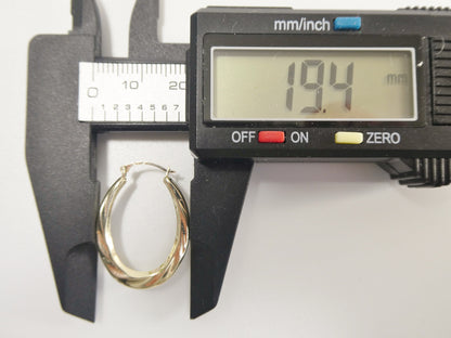 10k Real Solid Yellow Gold Classic Design Hoop Earrings