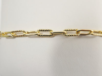 7.5 / 10 Inch 14k Gold Filled Paper Clip Chain Ladies Bracelet