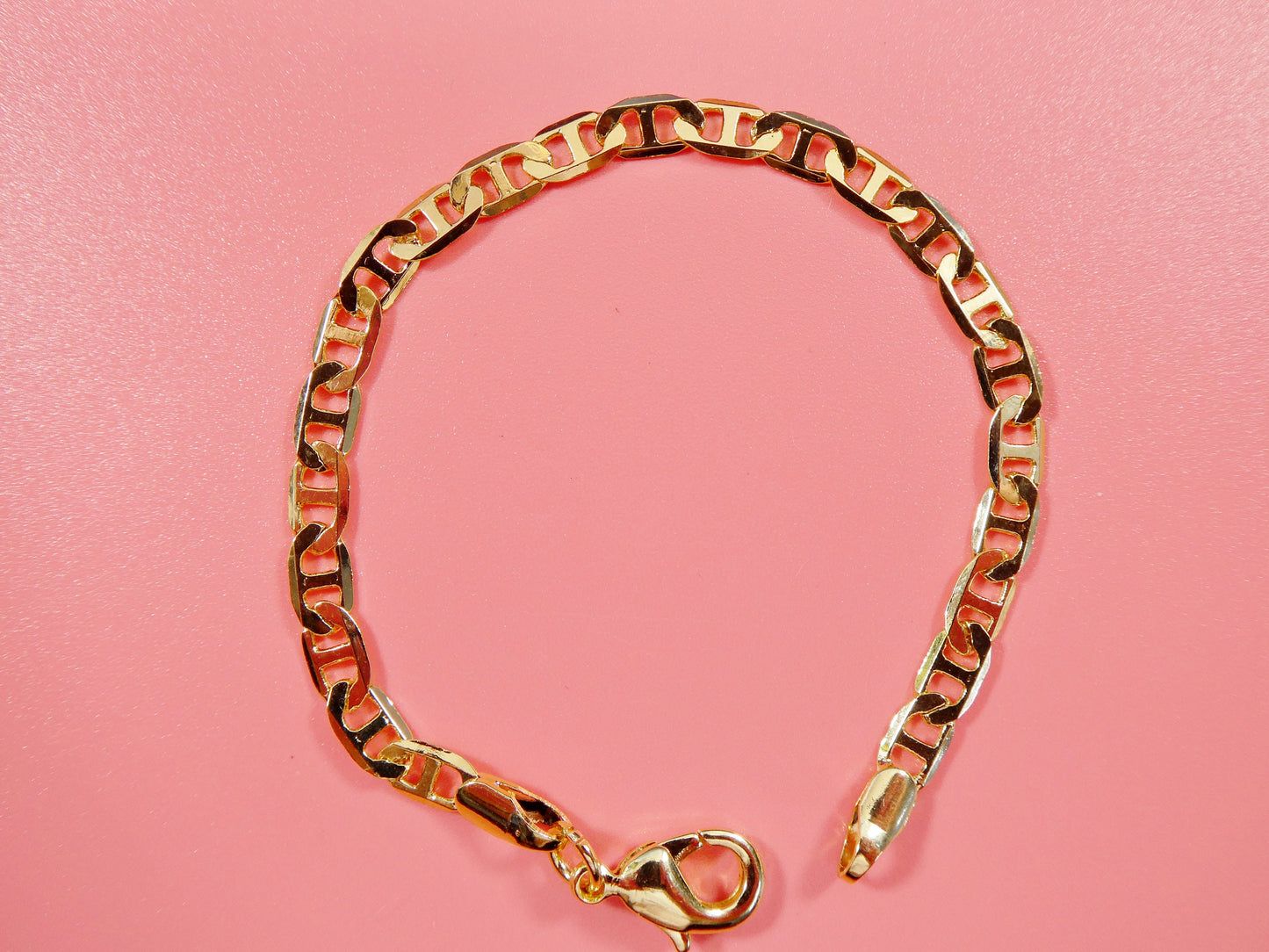 5.5 inch 18k gold filled mariner style baby bracelet
