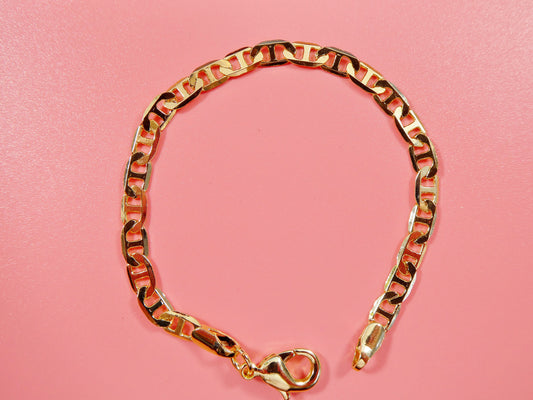 5.5 inch 18k gold filled mariner style baby bracelet