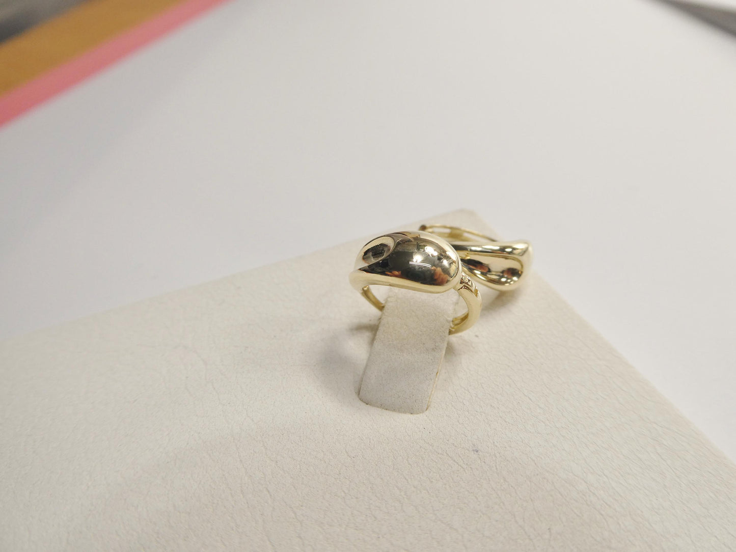 real 10k solid yellow gold designer polish hoop huggie earrings