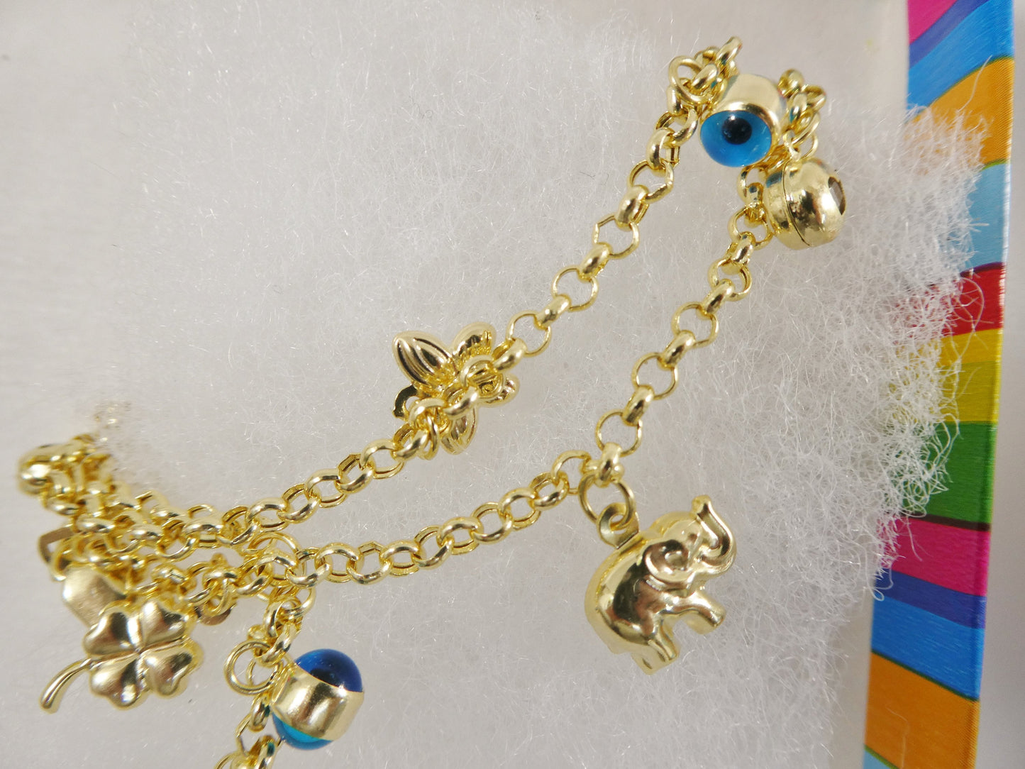 real 14k solid yellow gold 9 inch anklet bracelet