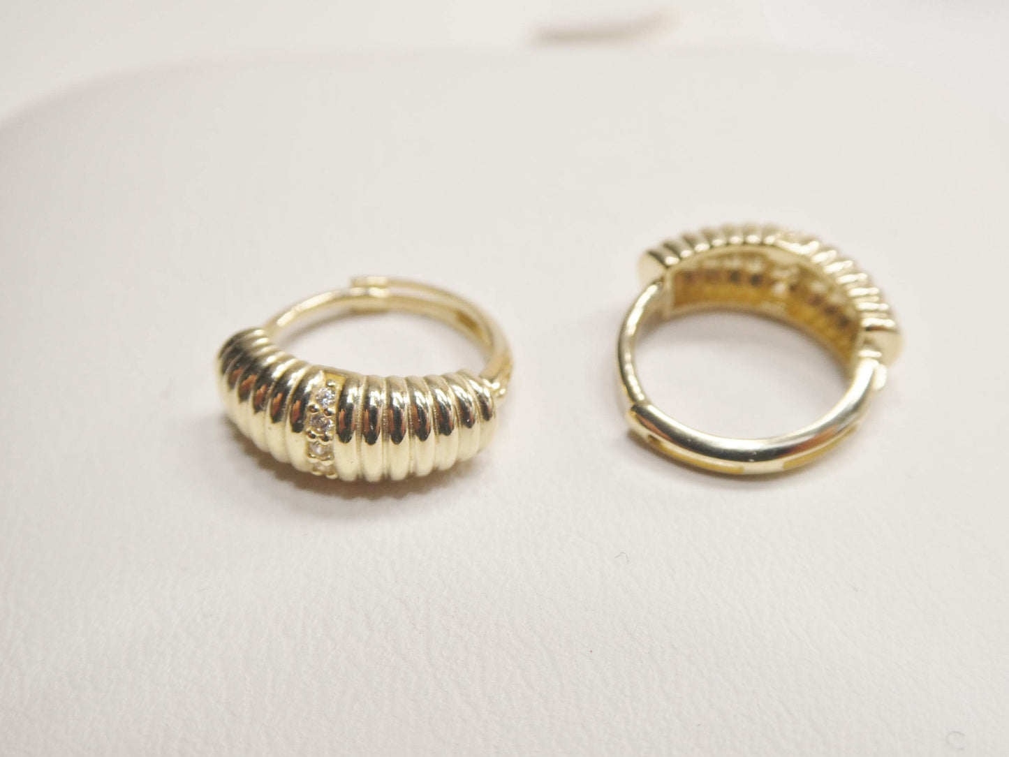 real 10k solid yellow gold designer earrings
