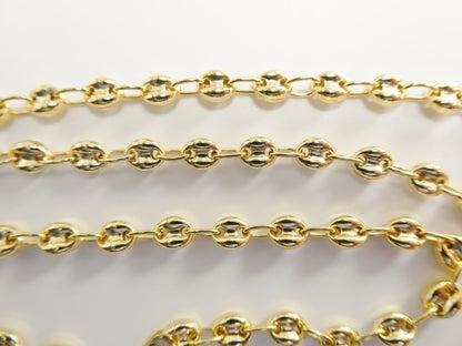 Real 10k Solid Yellow Gold 5.5/6/ 6.5 Inch Children/Women Puffed Mariner Bracelet