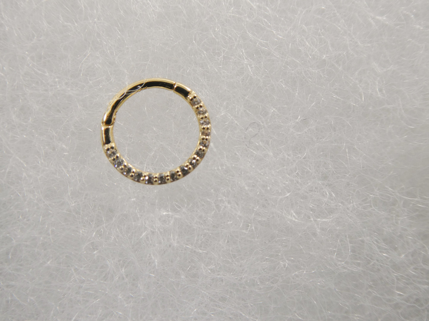 14k real solid yellow gold cartilage daith septum body ring piercing