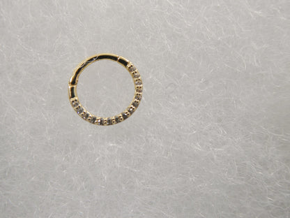 14k Real Solid Yellow Gold Cartilage Daith Septum Body Ring Piercing