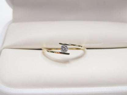 Real 10k Solid Yellow Gold Women's Classic Micro Pave Setting Ring