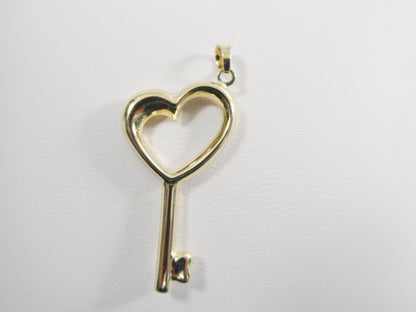 Real 14k Solid Yellow Gold High Polish Key Charm