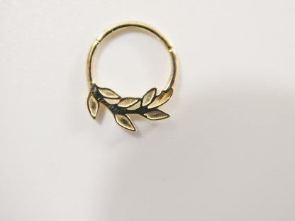 14k Real Solid Yellow Gold Cartilage Daith Septum Body Ring Piercing