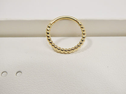 14k Real Solid Yellow Gold Cartilage Daith Septum Body Ring Piercing