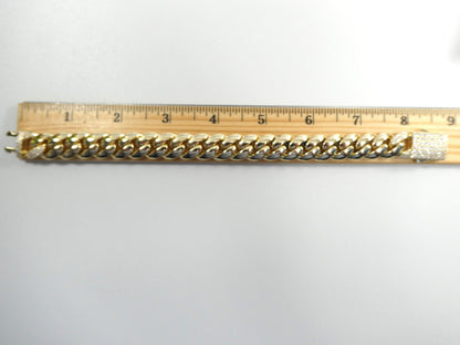 14 mm 18k Gold Filled Monaco Link Bracelet