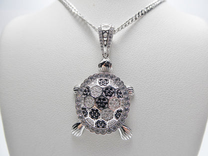 Real 925 Sterling Silver 18 Inch Flat Chain & Turtle Pendent Charm