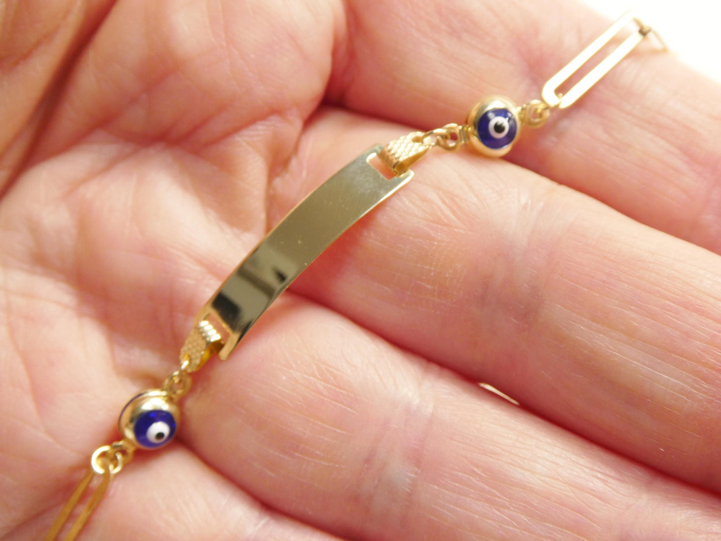 real 10k solid yellow gold baby bracelet