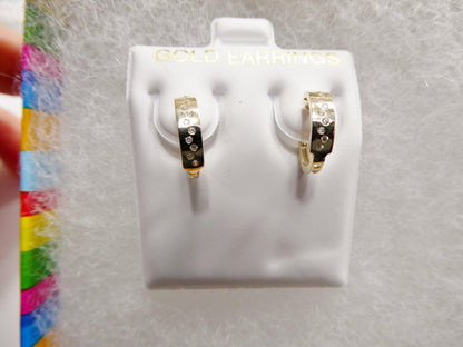 Real 10k Solid Yellow Gold Designer Earrings