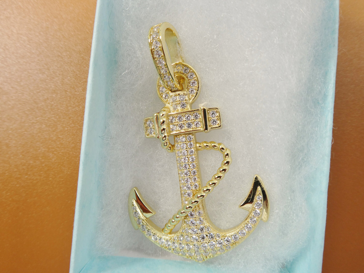 real solid 925 sterling silver large anchor pendent