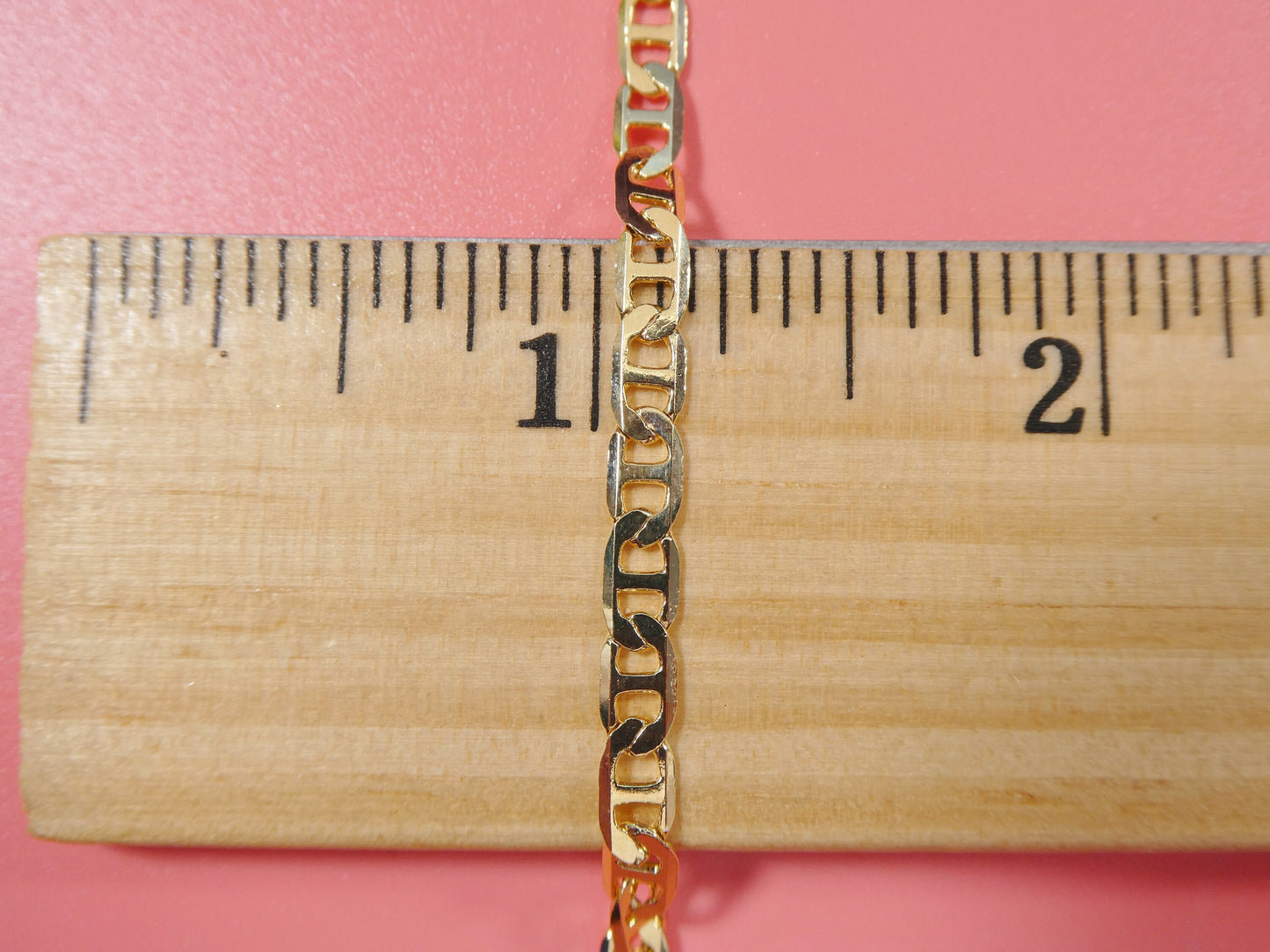 5.5 inch 18k gold filled mariner style baby bracelet