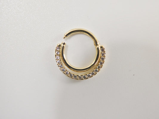 14k Real Solid Yellow Gold Cartilage Daith Septum Body Ring Piercing