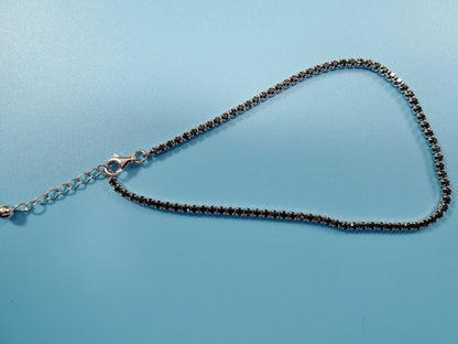Anklet Bracelet With Extension Tennis Bracelet Real 925 Sterling Silver