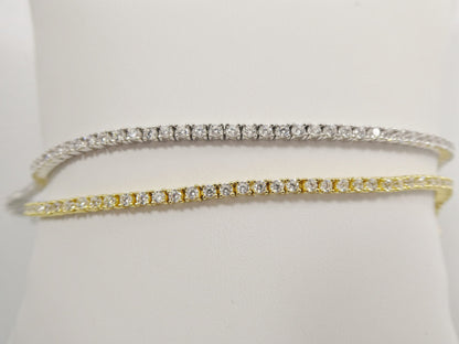 Real 925 Sterling Silver 2MM 6 INCH 6.5 INCH Tennis Ladies Bracelet