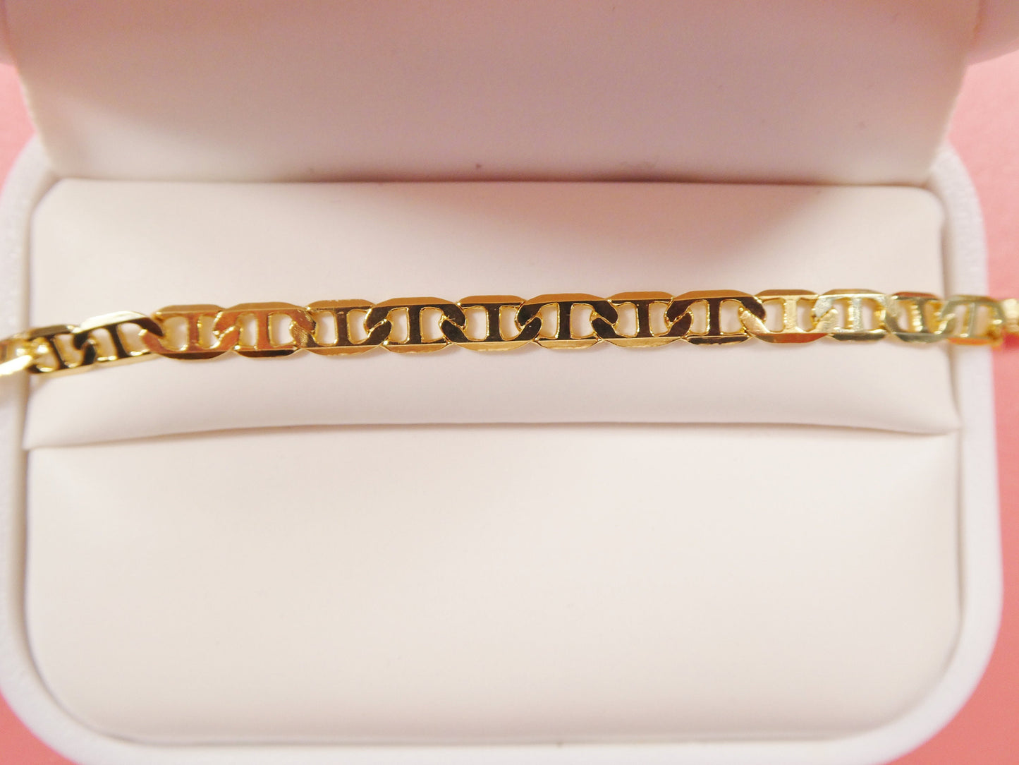 5.5 inch 18k gold filled mariner style baby bracelet